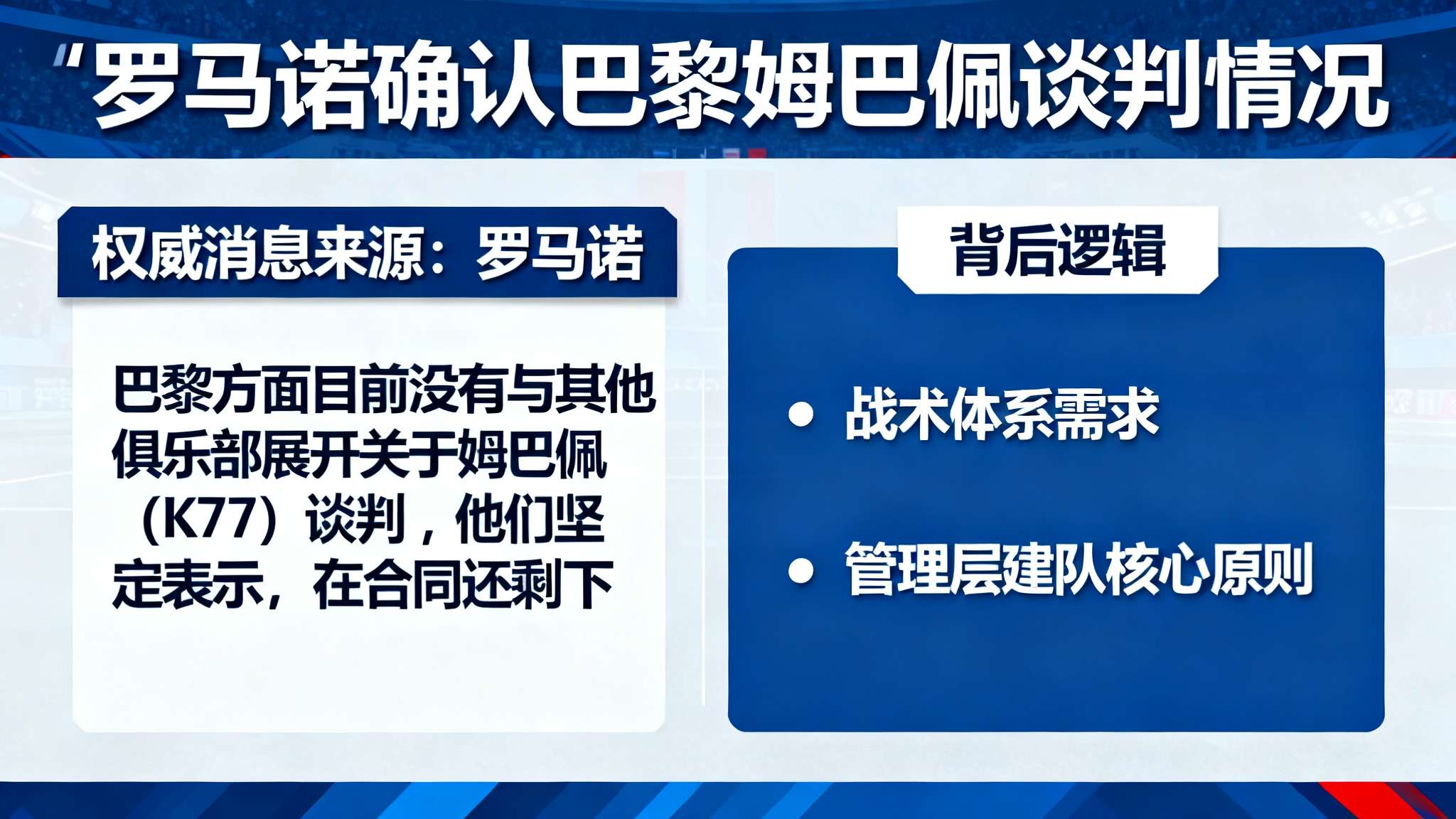 罗马诺：巴黎不卖K77；阿森纳将另寻目标但今夏肯定会补前场